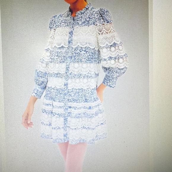 LIKE NEW TUCKERNUCK HYACINTH HOUSE LACE TRIM EMMIE MINI DRESS - Picture 5 of 7